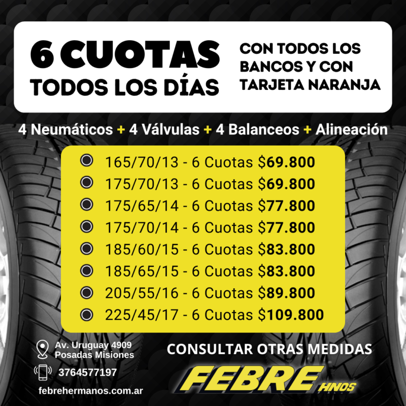 6 cuotas sin interés